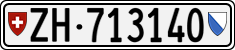 License plate of Switzerland, Cars
