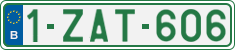 License plate of Belgium, Regular plates (2010)