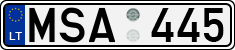 License plate of Lithuania, Cars