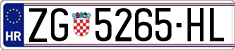 License plate of Croatia, Regular plates