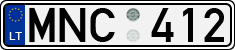 License plate of Lithuania, Cars