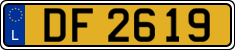 License plate of Luxembourg, 2003 year system
