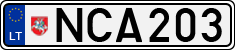 License plate of Lithuania, Cars
