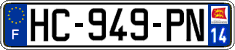 French license plate, SIV (ordinary)