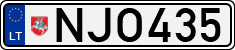 License plate of Lithuania, Cars