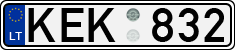 License plate of Lithuania, Cars