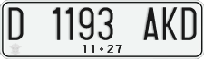 License plate of Indonesia, Regular plates