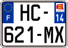 French license plate, SIV (ordinary)