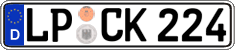 German license plate, Regular plates