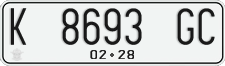 License plate of Indonesia, Regular plates