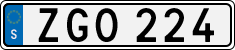 License plate of Sweden, Regular plates