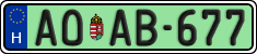 license plates of Hungary, Regular plates (2022)