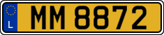 License plate of Luxembourg, 2003 year system