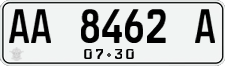 License plate of Indonesia, Regular plates