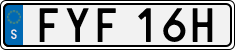 License plate of Sweden, Regular plates