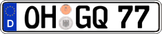 German license plate, Regular plates