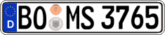German license plate, Regular plates