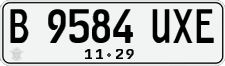 License plate of Indonesia, Regular plates