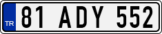 License plate of Turkey, Regular plates