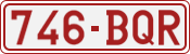 License plate of Belgium, 1951 year system
