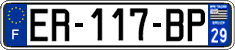 French license plate, SIV (ordinary)