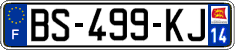 French license plate, SIV (ordinary)