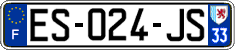 French license plate, SIV (ordinary)