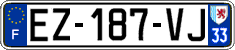 French license plate, SIV (ordinary)