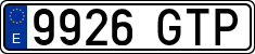 License plates of Spain, Ordinary (2000)
