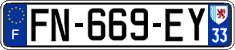 French license plate, SIV (ordinary)