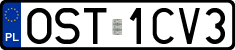 License plates of Poland, Regular car plates