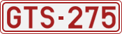License plate of Belgium, 1951 year system