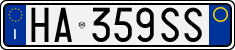 License plate of Italy, Cars (1994 year series)