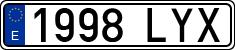 License plates of Spain, Ordinary (2000)