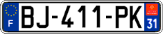 French license plate, SIV (ordinary)