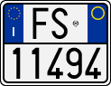 License plate of Italy, Motorcycles (1994 year series)