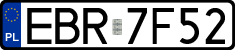 License plates of Poland, Regular car plates