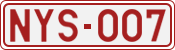 License plate of Belgium, 1951 year system