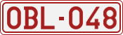License plate of Belgium, 1951 year system