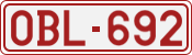 License plate of Belgium, 1951 year system