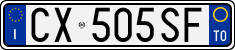 License plate of Italy, Cars (1994 year series)