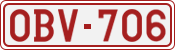 License plate of Belgium, 1951 year system