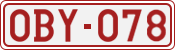 License plate of Belgium, 1951 year system