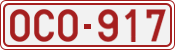 License plate of Belgium, 1951 year system