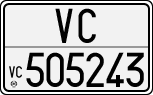 License plate of Italy, Cars (1927 year series)