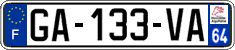 French license plate, SIV (ordinary)