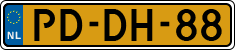 License plate of the Netherlands, Cars