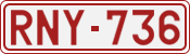 License plate of Belgium, 1951 year system