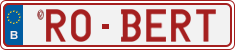 License plate of Belgium, Vanity Plates (2014)