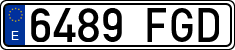 License plates of Spain, Ordinary (2000)